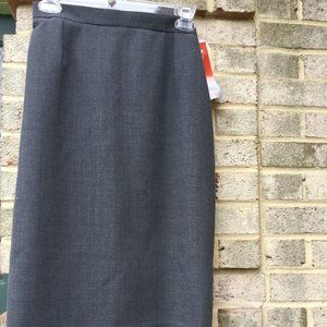 Gerard Pasquier Elastic Inserted Gray Midi Skirt